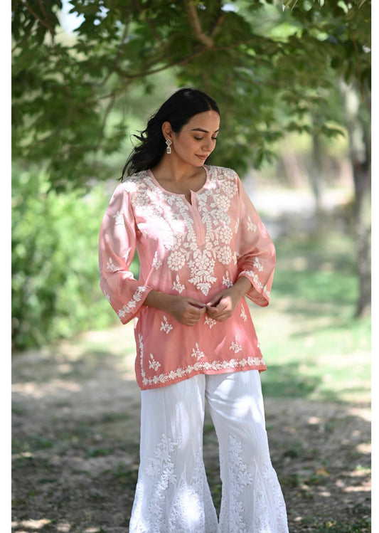 Chanderi short top