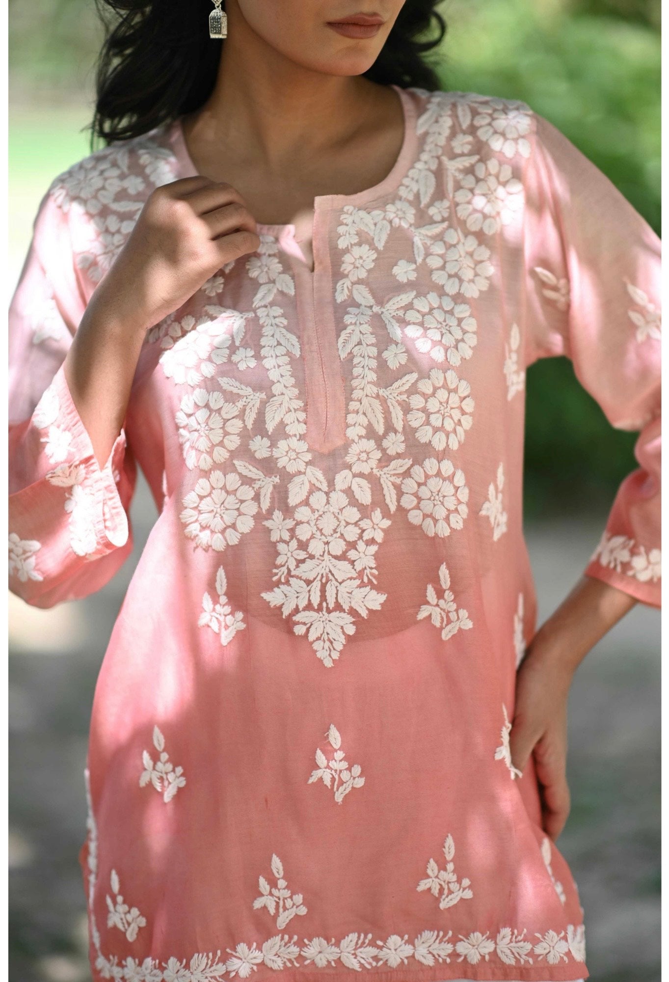 Chanderi short top