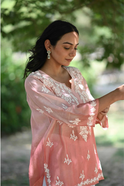 Chanderi short top