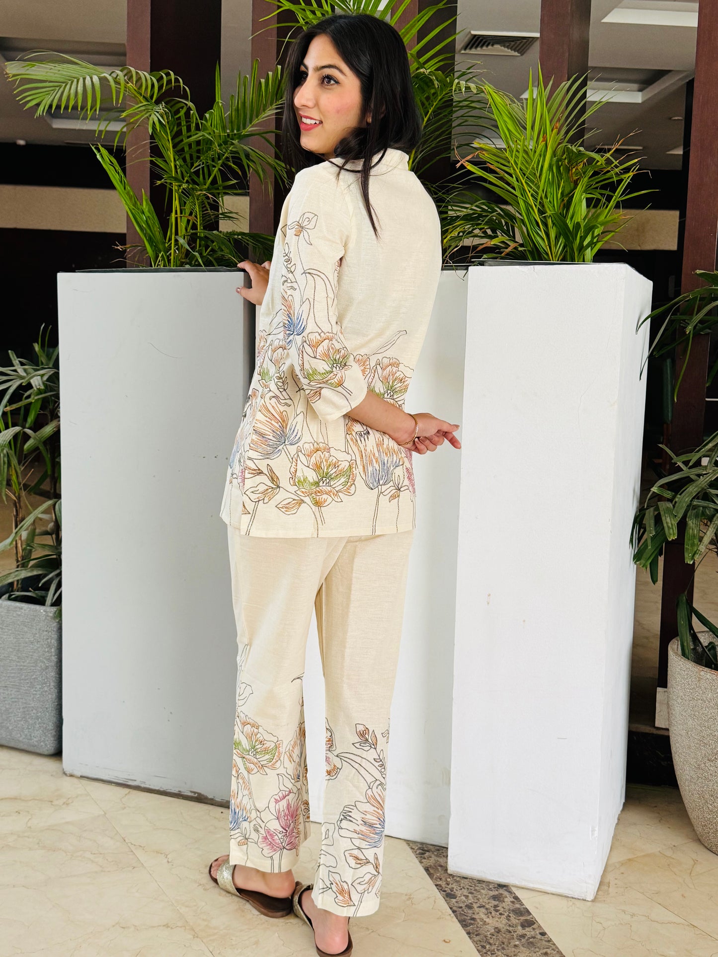 Elegant Floral Printed Co-ord Set
