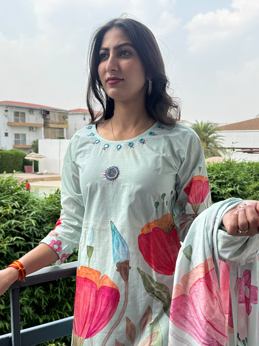 Designer 3 pcs set pure cotton